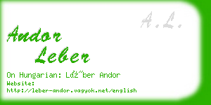 andor leber business card